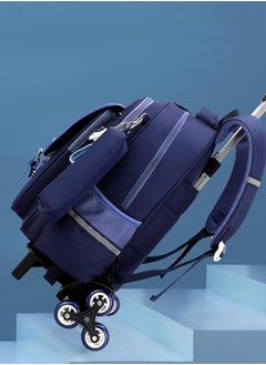 Generic Rolling Backpack for Kids Solid Color Trolley Bookbags Elementary School Students Schoolbag  - Image 3