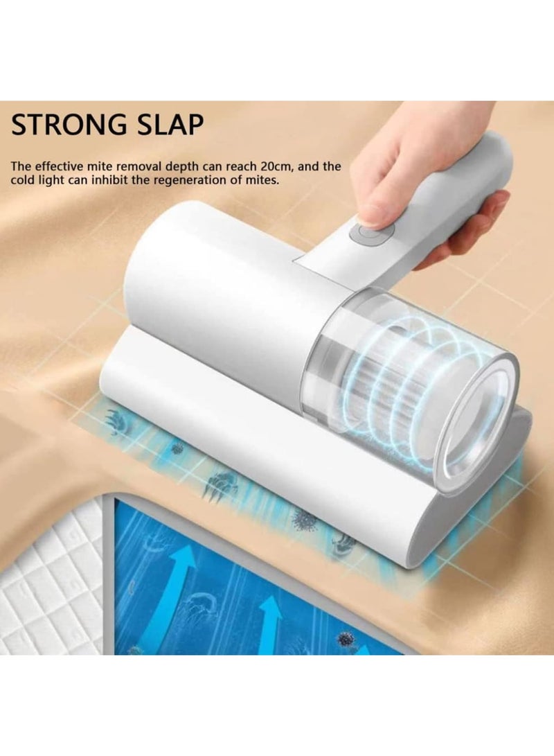 SOLARAE منظف عث الغبار، أداة تنظيف محمولة بدون سلك مع ضوء UV لتنظيف السرير، الأريكة، السجاد، مكنسة كهربائية محمولة، منظف سجاد محمول، مكنسة مرتبة، كاشف الغبار - Image 5