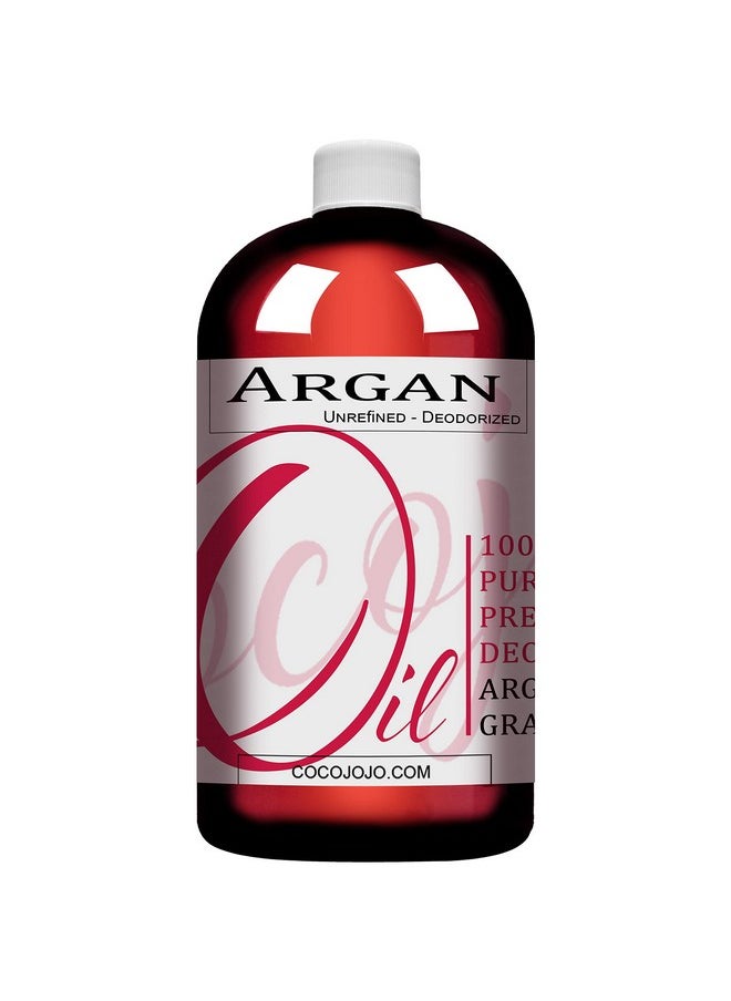 Dr Joe Lab - Argan Nut Oil Deodorized 32 Oz 100% Pure Natural Moroccan Argon Nut Oil Unrefined Unscented Cold Pressed Extra Virgintherapeutic Grade A For Hair Skin Body Nail And Beardmarrakesh Oil - Image 1