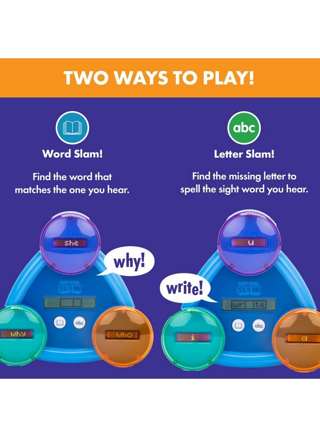 Educational Insights Sight Word Slam - Kindergarten Learning Activities, Electronic Sight Word Games, Flash Cards for Kids, Classroom Toys & Resources, Learn to Read CVC Words, Gifts for Kids Ages 5+ - Image 3