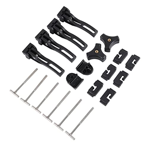 DICMIC Universal Replacement and Accessories Part Kit for Hard Tri-fold & Quad-fold Truck Bed Cover Include Nut, T-Bolt and Tonneau Cover Clamp, 4X Rear Clamp - Image 1