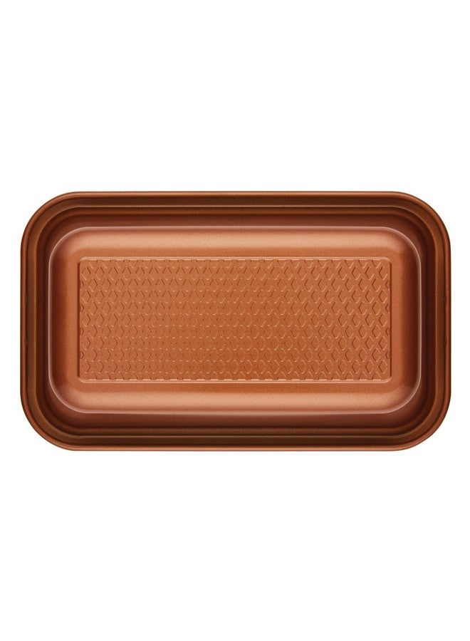 Ayesha Curry Bakeware Nonstick Meatloaf/Loaf Pan Set, Two 9 Inch x 5 Inch, Copper - Image 3