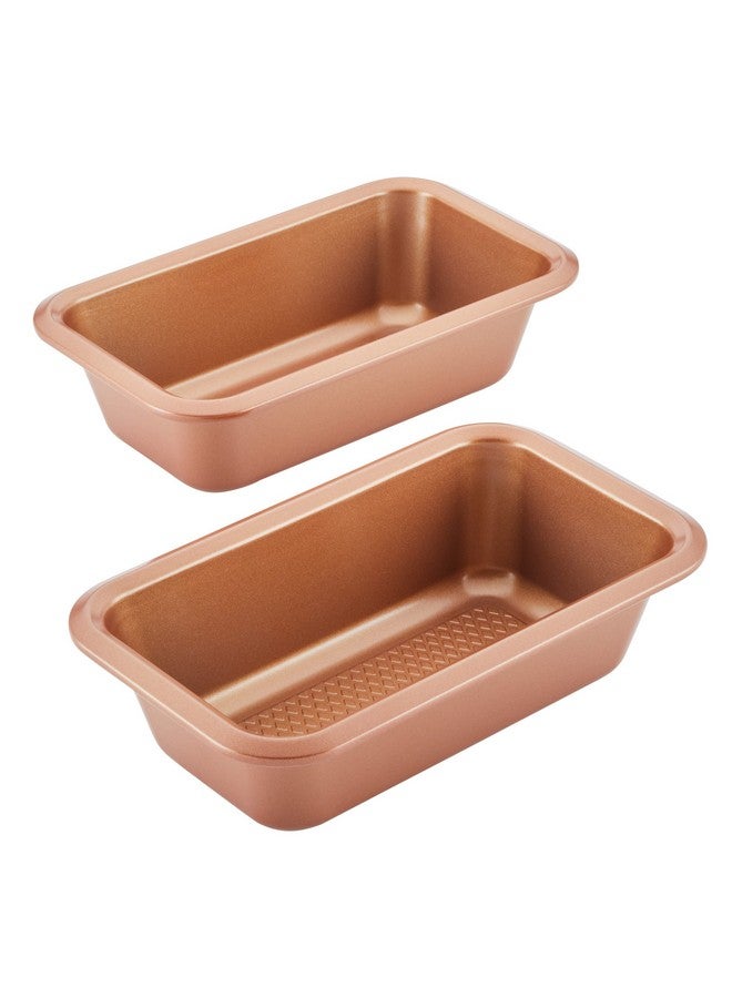 Ayesha Curry Bakeware Nonstick Meatloaf/Loaf Pan Set, Two 9 Inch x 5 Inch, Copper - Image 1