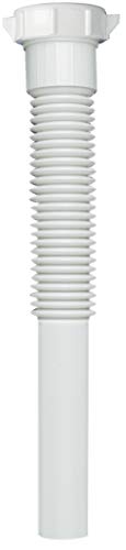 Plumb Pak PP812-5 Flex 'N Fix Extension Tube, 9" x 1-1/4" Inlet, 1-1/4" x 9", White - Image 1