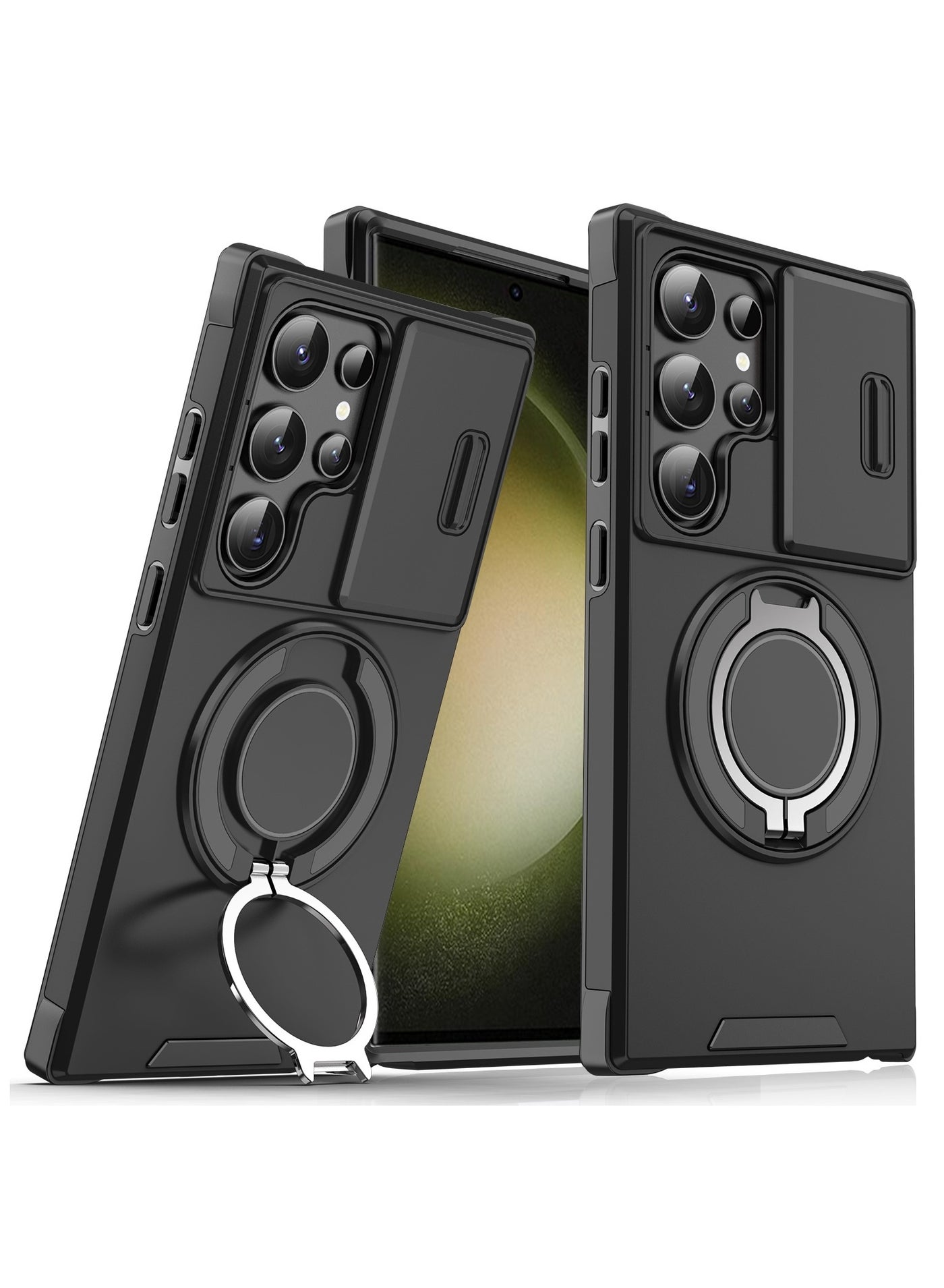 جولدن ماسك Goldenmask Galaxy S23 Ultra Sliding Camshield Ring Holder Case combination