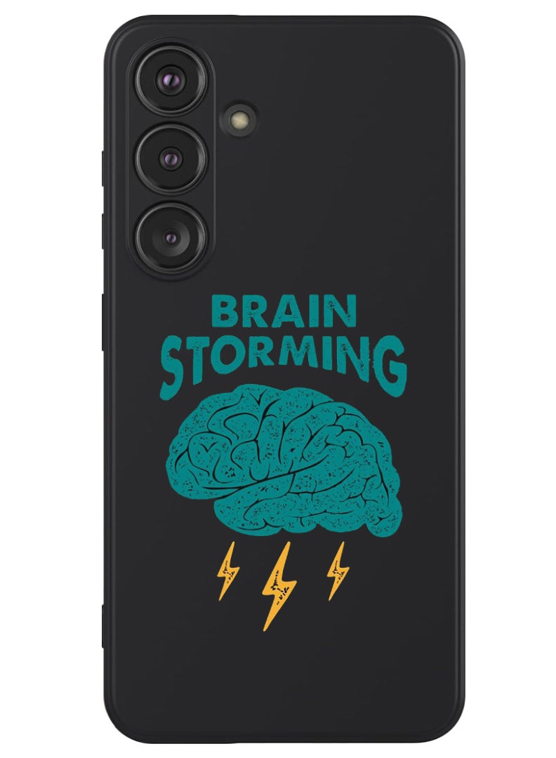 Theodor Protective Slim Fit Case Liquid Silicone Cover with Full Body Protection Anti-Scratch Shockproof Case For Samsung Galaxy S24 Plus (Black) - Brain Stroming - Image 1