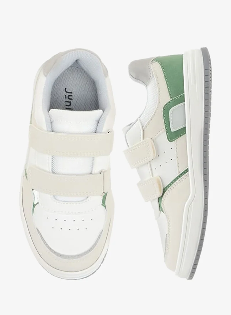 جونيورز سنيكرز أولاد بنعل خارجي بنمط الألواح مع إغلاق بشريط لاصق