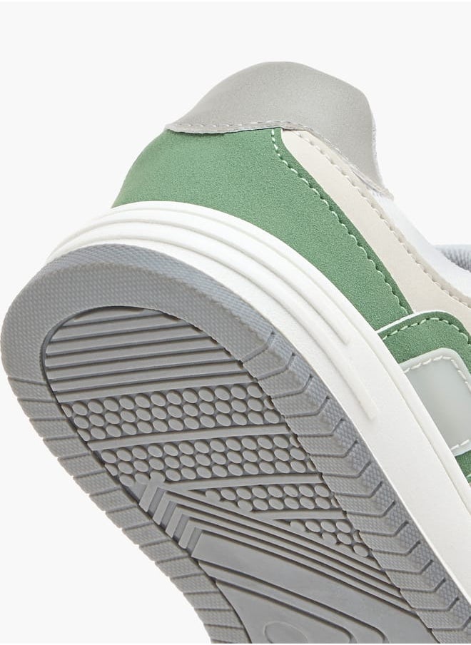 JUNIORS Boys Panelled Sneakers With Hook And Loop Closure  - Image 5