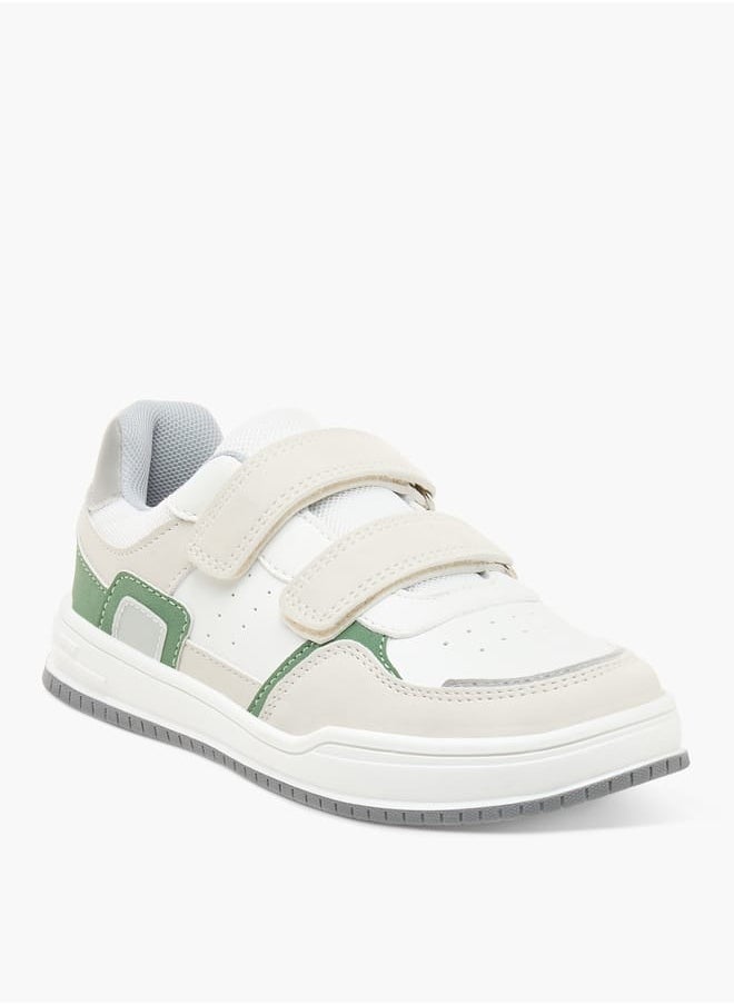 JUNIORS Boys Panelled Sneakers With Hook And Loop Closure  - Image 1