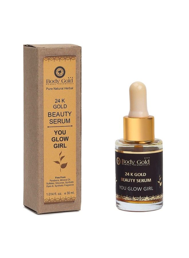 Body Gold 24K Gold You Glow Girl Beauty Serum Age Defying Anti Ageing Anti Wrinkle Helps Repair Revitalize And Brighten Skin For A Radiant Glow 30 Ml - Image 3