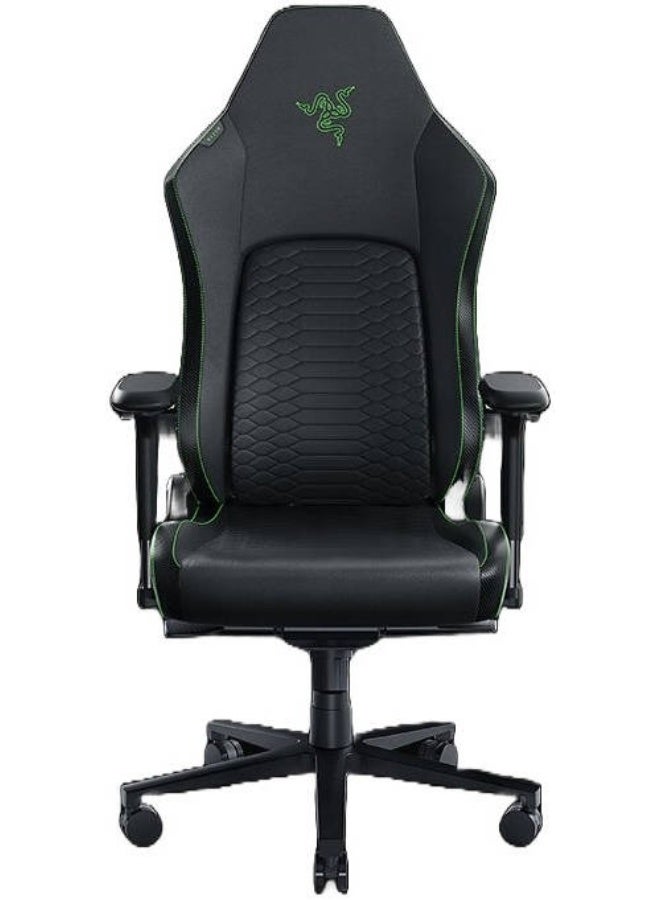 RAZER Iskur V2 Gaming Chair – Ergonomic 6D Adjustable Lumbar Support, High-Density Foam, 4D Adjustable Armrests, Steel Frame, Recline up to 152°, EPU Leather, Up to 136kg – Black & Green | RZ38-04900100-R3G1 - Image 1
