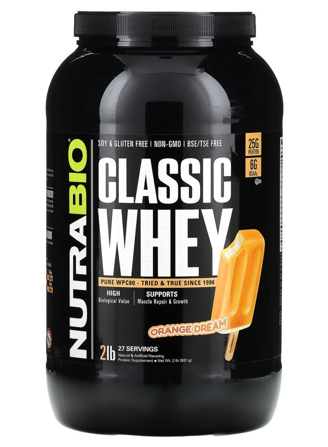 NutraBio Classic Whey Protein Orange Dream 2 lb (907 g) - Image 1