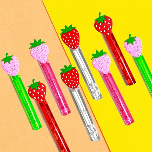 uoyoi Strawberry Party Favors24Pcs Strawberry Bubble Wands for KidsSweet Berry Bubble Wand for Birthday Party SuppliesPinata Baby Shower Goodie Bag Stuffers Gift - Image 5