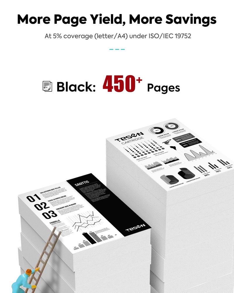 TESEN PG-275XL 275XL Black Ink Cartridges Remanufactured Replacement for Canon 275XL 275 PG-275 PG275 XL Black High Yield for PIXMA TR4720 TS3522 TS3500 TR4700 TR4722 TS3720 printer Ink Cartridge (2 Black) - Image 2