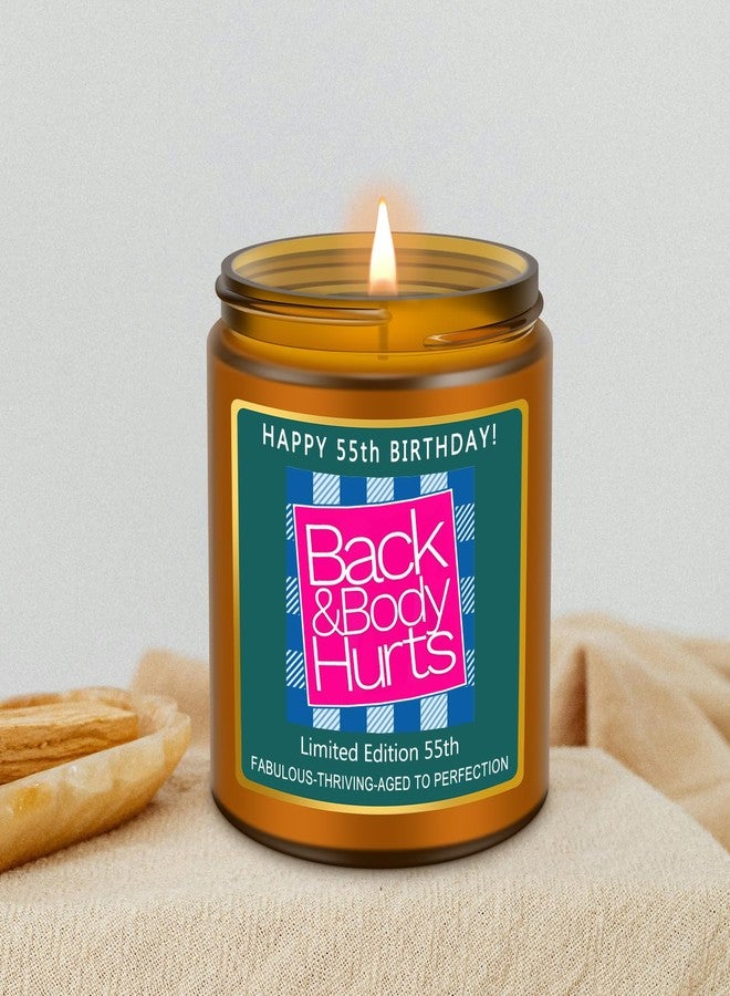 RIZOOCE Happy 55th Birthday Decorations Gifts for Women Men, 55th Birthday Candles for Her Him, Funny 55 Years Old Ideas- Lavender Scented Candle - Image 4