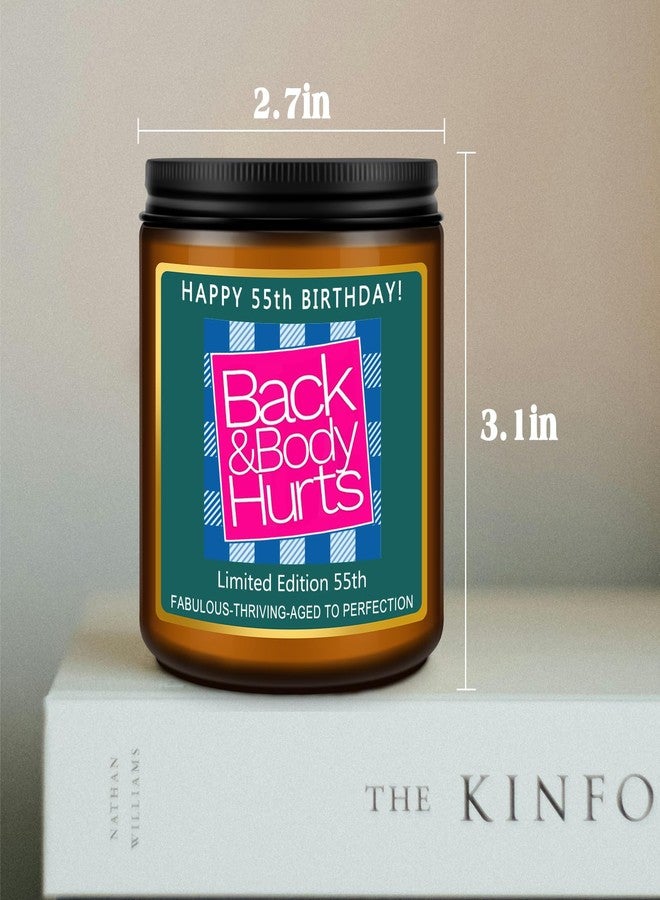 RIZOOCE Happy 55th Birthday Decorations Gifts for Women Men, 55th Birthday Candles for Her Him, Funny 55 Years Old Ideas- Lavender Scented Candle - Image 5
