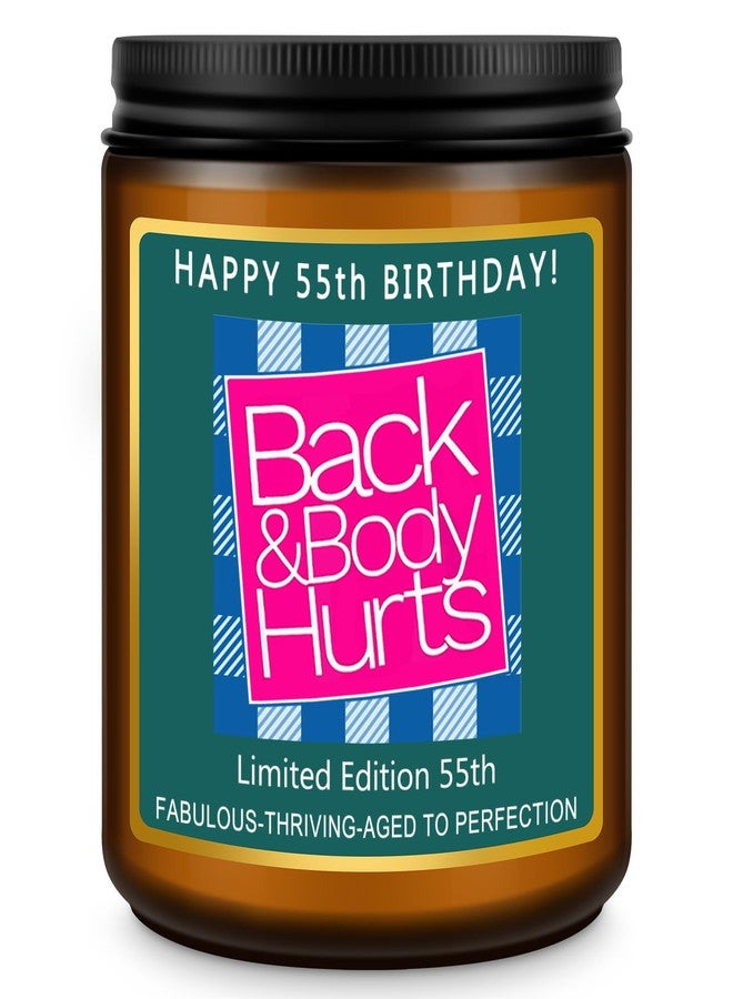 RIZOOCE Happy 55th Birthday Decorations Gifts for Women Men, 55th Birthday Candles for Her Him, Funny 55 Years Old Ideas- Lavender Scented Candle - Image 1