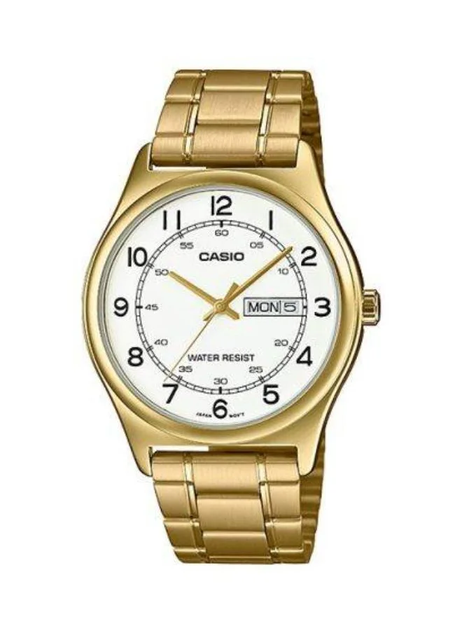 CASIO Men's Analog Display Watch With Gold Stainless Steel Strap - MTP-V006G-7BUDF