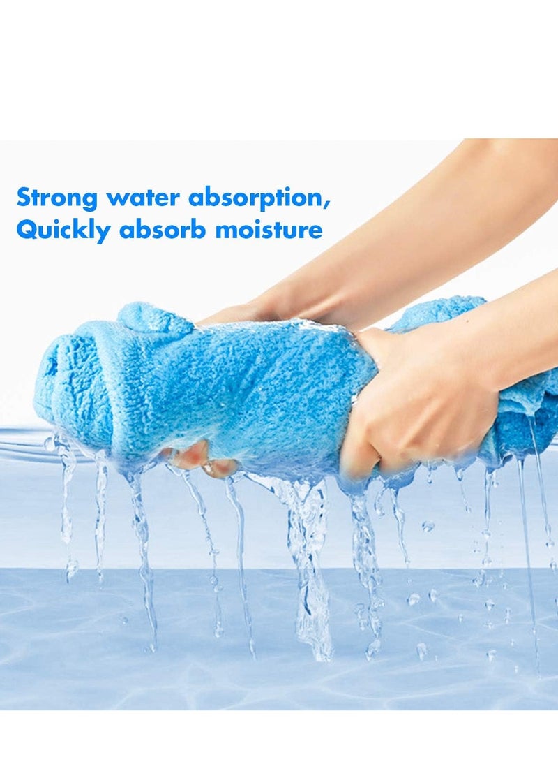 SYOSI Hooded Towels for Kids 3-13 Years, Premium Beach or Bath Towel, Rabbit Design, Ultra Soft, And Extra Large, 100% Cotton Children's Swimming/Bath Towel with Hood (Blue Shark) - Image 3