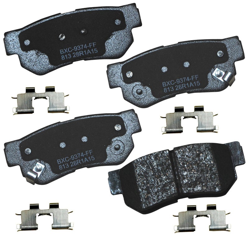Bendix Premium SBC813 Ceramic Rear Brake Pads for Select Models Hyundai Azera, Elantra, Santa Fe, Sonata, Tucson, XG300, XG350, Kia Amanti, Magentis, Optima, Sportage - Image 1