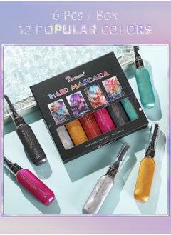 TEAYASON 6Pcs Hair Mascara, Temporary Hair Color Set, Instantly Washable Waterproof Haircare for Dark & Light Hair  - Image 4