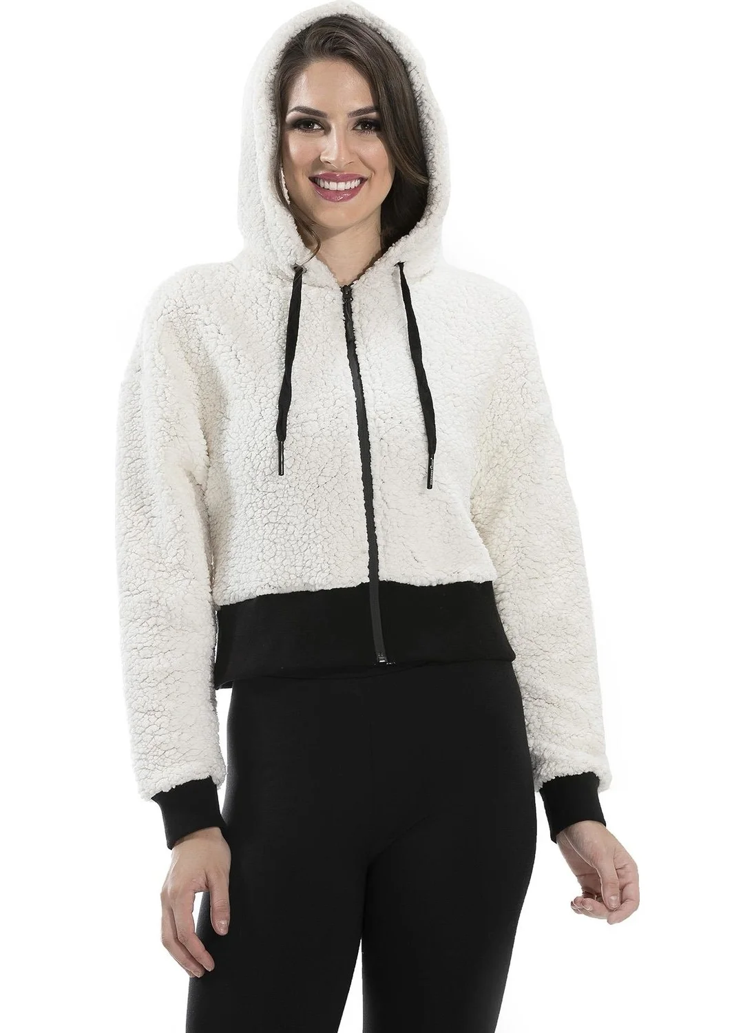Alexander Gardi Alexandergardı Hooded Faux Wool Cardigan, Ecru (B20-501300)
