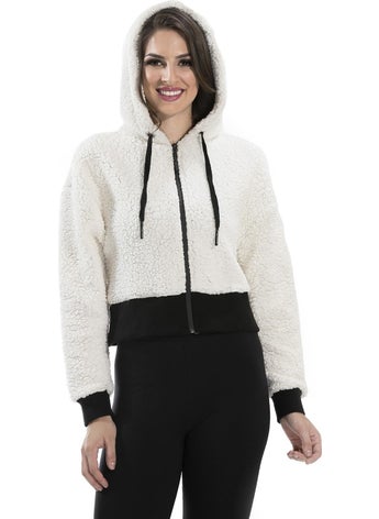 Alexander Gardi Alexandergardı Hooded Faux Wool Cardigan, Ecru (B20-501300)  - Image 4