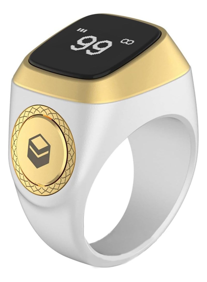 BSTWSH Smart Tasbih Zikr Ring, Muslim Prayer, Prayer timing reminder, OLED display, Tasbih Counter, Smart Ring, Wearable Technology, Waterproof 20 mm  - Image 1