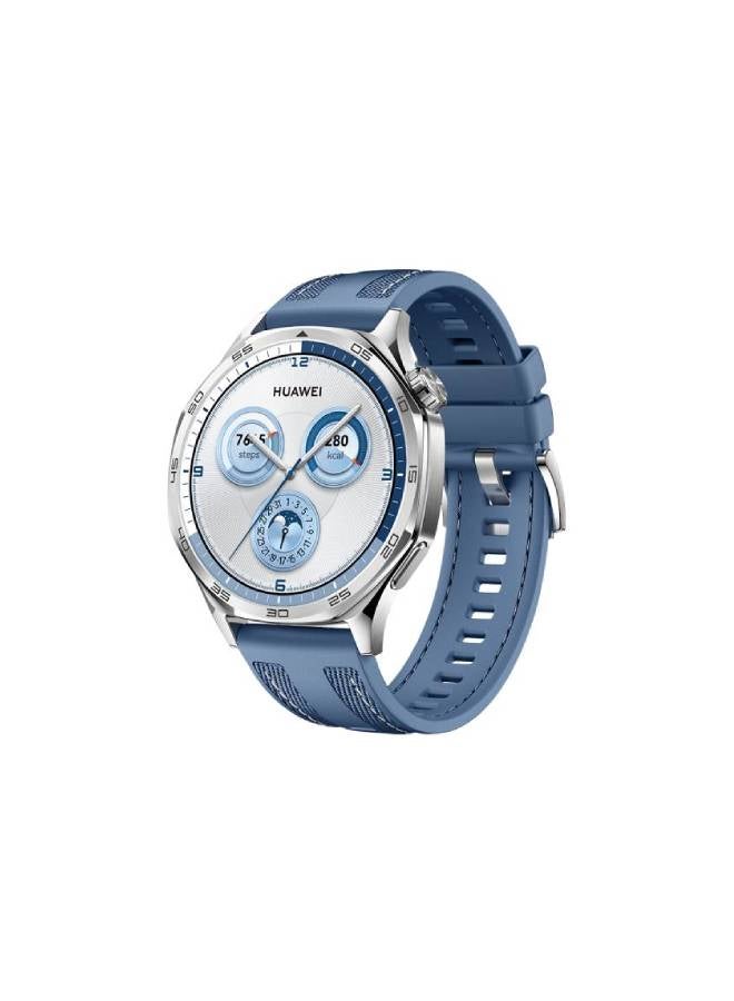 HUAWEI WATCH GT5 46mm Smartwatch, up to 14 Days Battery Life, All-new Running and Cycling Sports Smart Watch, Sharp-Edged Design, Health Tracking, Compatible with iOS and Android (with Freebuds 5i) Blue - Image 3