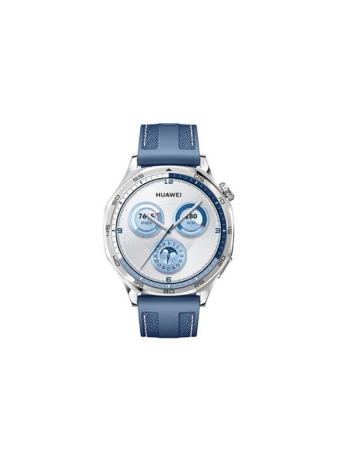 HUAWEI WATCH GT5 46mm Smartwatch, up to 14 Days Battery Life, All-new Running and Cycling Sports Smart Watch, Sharp-Edged Design, Health Tracking, Compatible with iOS and Android (with Freebuds 5i) Blue - Image 2