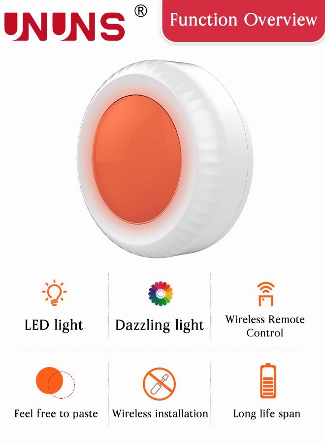 UNUNS 3-Pack Under Cabinet Lights,16 Colors Wireless LED Touch Lights With Remote,Ideal For Kitchen Cabinets,Closets,Garage - Image 4