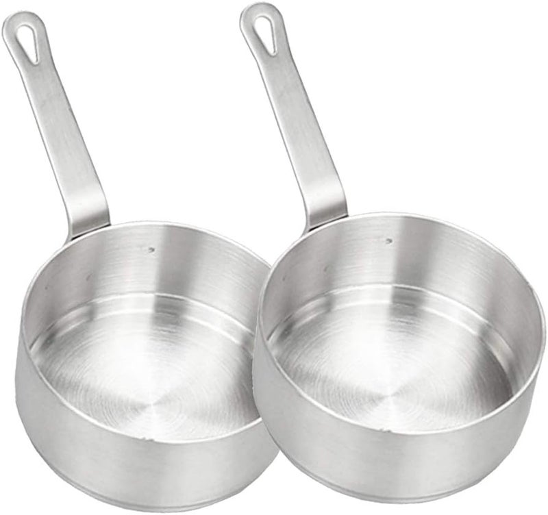 klarako 2 Pack Small Sauce Pan Stainless Steel Sauce Pot, Mini Milk Pan, Butter Warmer, Spaghetti/Barbecue Pasta Sauce Cooking Pot, 100ml - Image 1