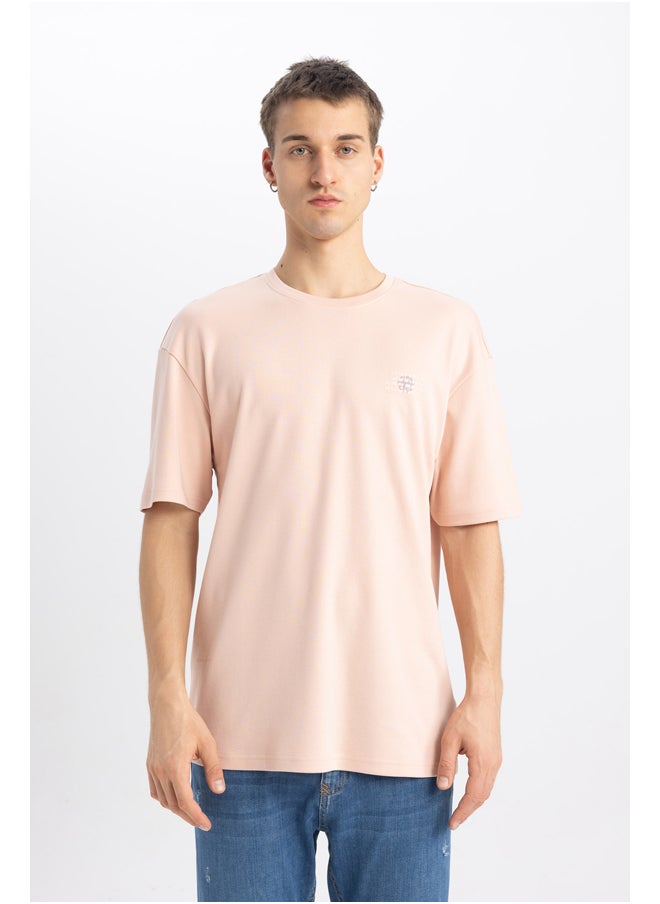 DeFacto - Man Comfort Fit Crew Neck Short Sleeve Knitted T-Shirt - Image 1