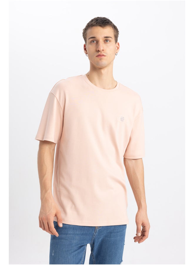 DeFacto - Man Comfort Fit Crew Neck Short Sleeve Knitted T-Shirt - Image 1