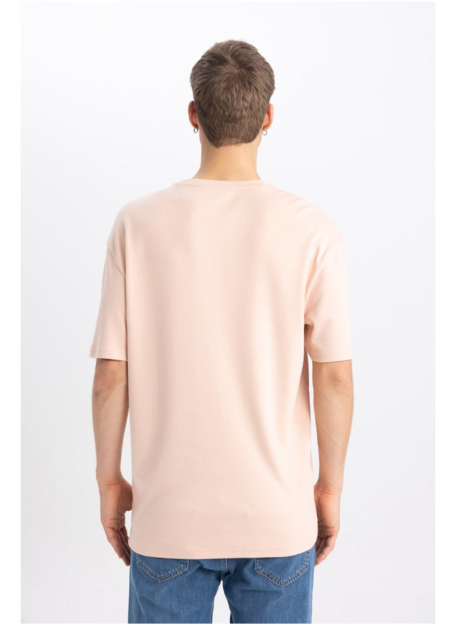 DeFacto - Man Comfort Fit Crew Neck Short Sleeve Knitted T-Shirt - Image 1