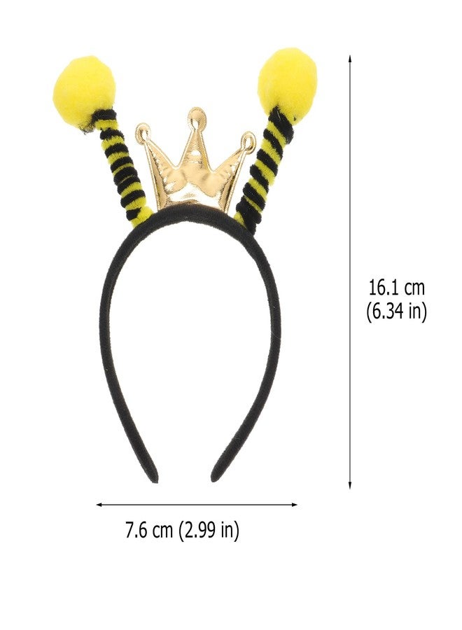 أموسفون طوق رأس على شكل هوائي، مناسب لحفلات أعياد الميلاد، مزين بنقوش النحلة والنملة والخنفساء، إكسسوارات تنكرية للكبار (أسود) - Image 2
