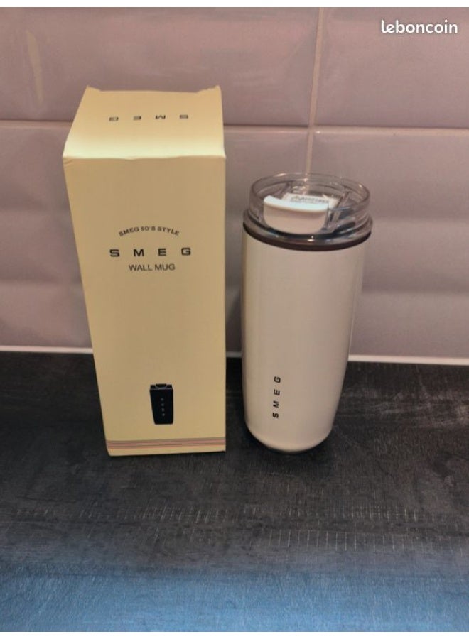 Smeg Travel Coffee Mug, 420ml Insulated Beverage Cup With Leakproof Lid, Long Lasting Coffee Tumbler With Lid, Travel Coffee Thermos - Image 4