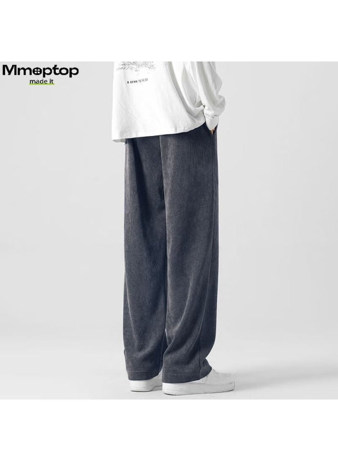Mmoptop Style Corduroy Pants, Trendy Men's Spring And Summer Sports Loose Casual Trousers Ck2347, Dark Gray, M - Image 2