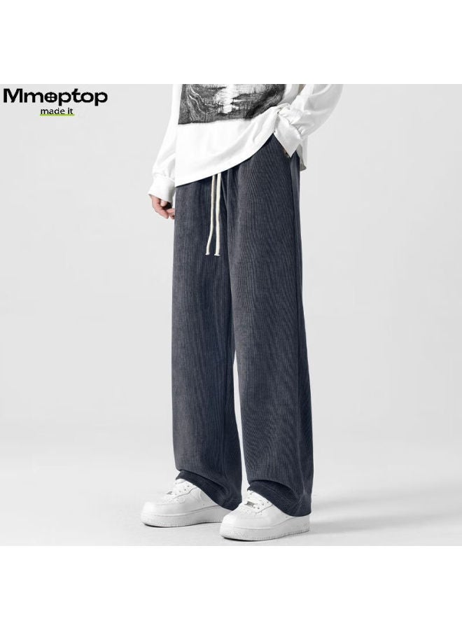 Mmoptop Style Corduroy Pants, Trendy Men's Spring And Summer Sports Loose Casual Trousers Ck2347, Dark Gray, M - Image 4