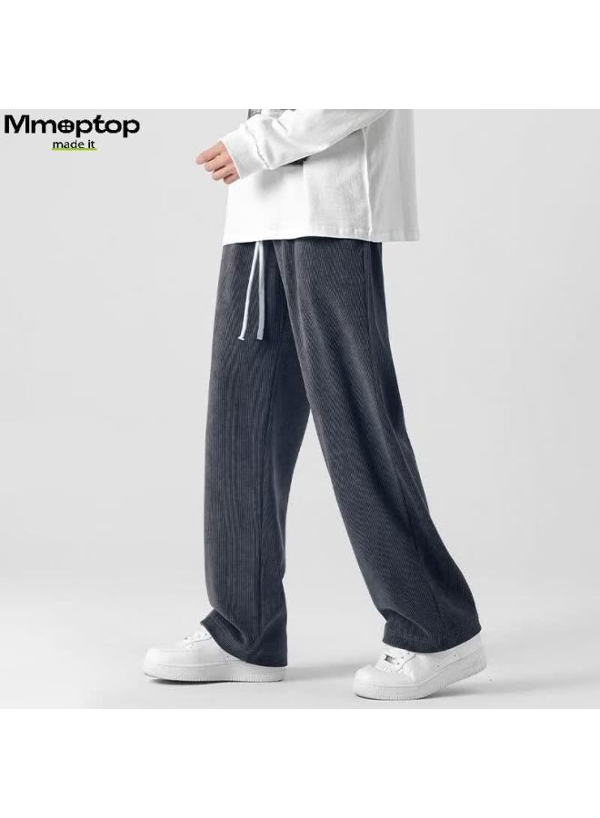 Mmoptop Style Corduroy Pants, Trendy Men's Spring And Summer Sports Loose Casual Trousers Ck2347, Dark Gray, M - Image 5
