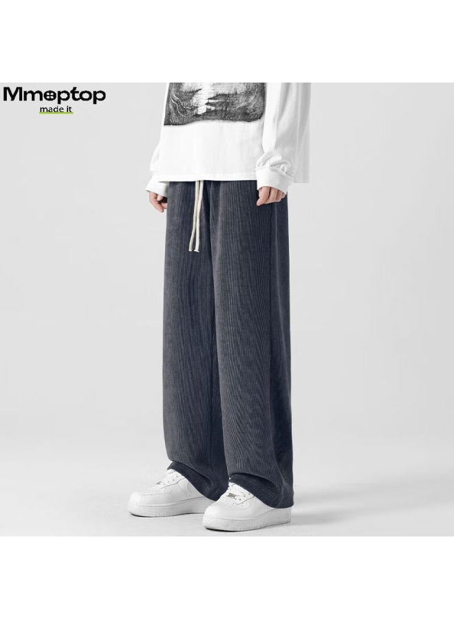 Mmoptop Style Corduroy Pants, Trendy Men's Spring And Summer Sports Loose Casual Trousers Ck2347, Dark Gray, M - Image 3