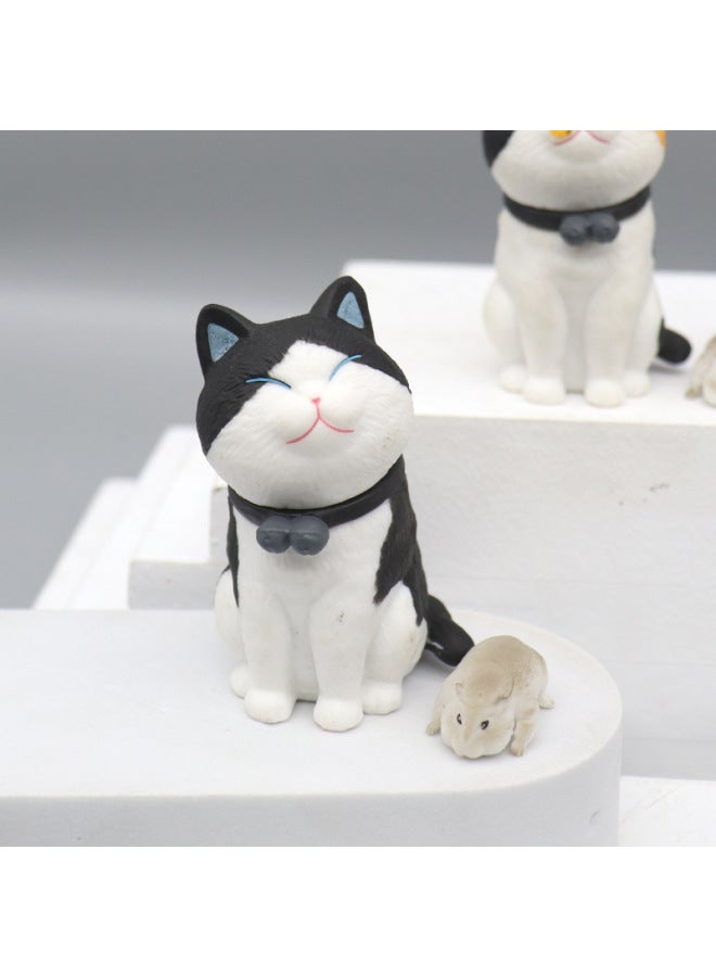 Anime Cartoon Simulation Siam Small Cat Hand Micro Landscape Doll Cake Baking Decoration Decoration Model-Color:8 Slip-on Cat (bag)  - Image 3