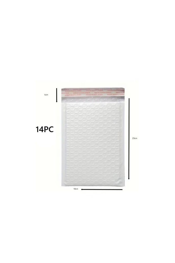 Bubble Bags 14pcs Self Sealing Plastic Bubble Bags with Strong Adhesive High Quality Anti Static Padded Bags for Shipping Storage and Transport White size 18*23 - Image 1