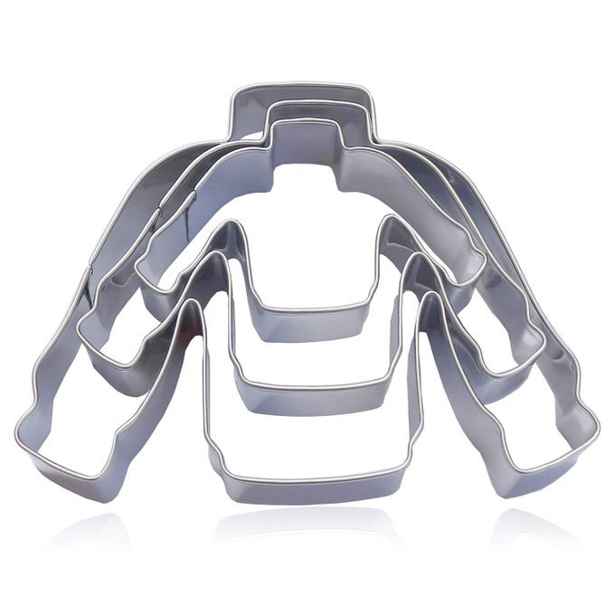 3 PIECE UGLY SWEATER COOKIE CUTTER SET 4 15 3 12 2 12 CHRISTMAS WINTER SWEATER COOKIE CUTTERS
