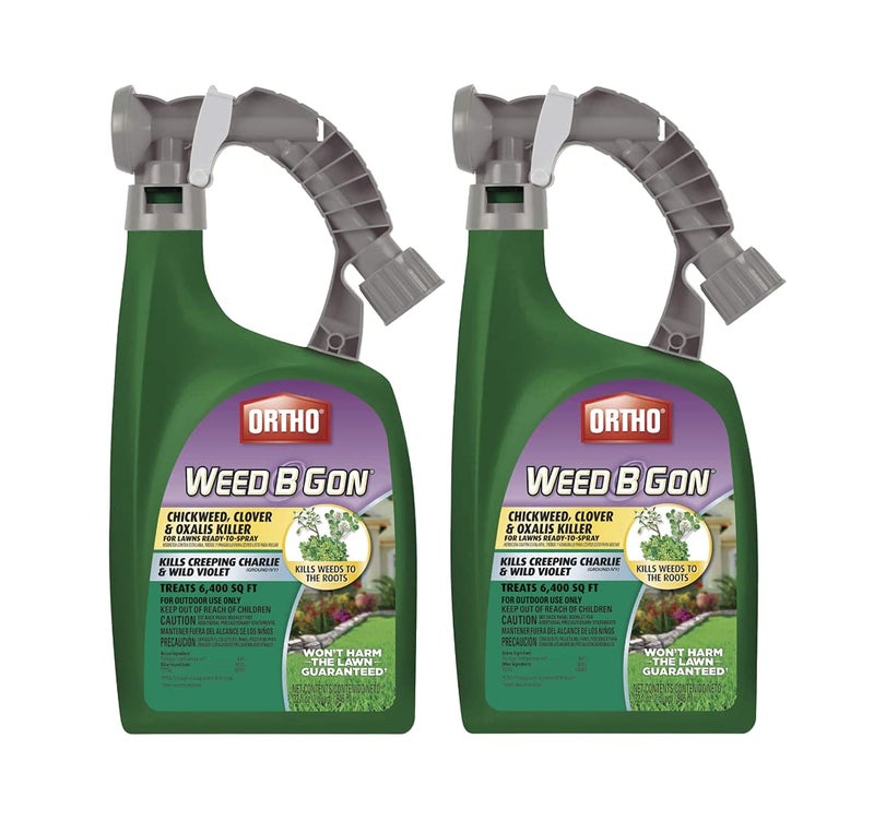Ortho Weed B Gon Chickweed, Clover & Oxalis Killer for Lawns, 32 Oz. (Pack of 2) - Image 1