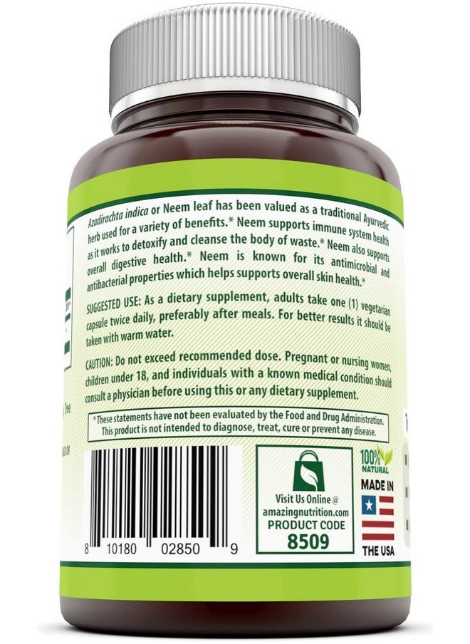 Herbal Secrets - Neem Supplement Nongmo Promotes Blood Purification Promotes Healthy Immunity And Promotes Health Skin* 500Mg Veggie Capsules 120 Count 3 Pack - Image 1