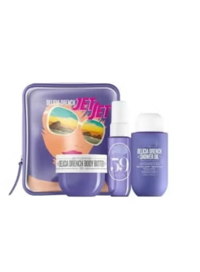 This set provides deep skin hydration and a long-lasting refreshing scent.