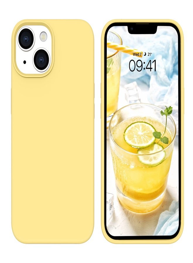 BENTOBEN Compatible with iPhone 14 Case, Liquid Silicone Gel Rubber Bumper Microfiber Lining Hard Back Shockproof Protective Phone Cover for iPhone 14 6.1",Yellow - Image 1
