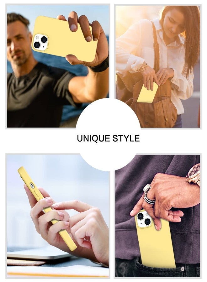 BENTOBEN Compatible with iPhone 14 Case, Liquid Silicone Gel Rubber Bumper Microfiber Lining Hard Back Shockproof Protective Phone Cover for iPhone 14 6.1",Yellow - Image 5