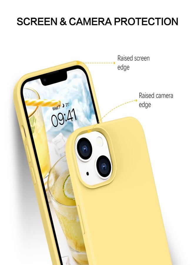 BENTOBEN Compatible with iPhone 14 Case, Liquid Silicone Gel Rubber Bumper Microfiber Lining Hard Back Shockproof Protective Phone Cover for iPhone 14 6.1",Yellow - Image 3